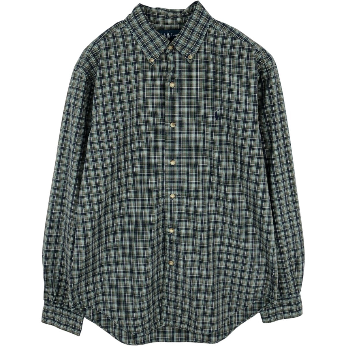古着 ラルフローレン Ralph Lauren CLASSIC FIT 長袖 ボタンダウンチェックシャツ メンズM相当/eaa676512