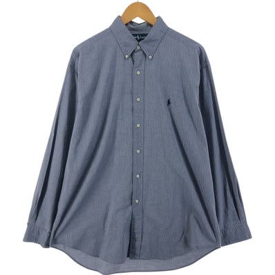 古着 ラルフローレン Ralph Lauren BLAKE ヘリンボーン 長袖 ボタンダウンシャツ メンズL相当/eaa526291