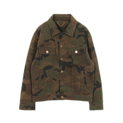 ルイ・ヴィトン LOUIS VUITTON × Supreme モノグラム カモフラージュ デニムジャケット 衣料品 アウター コットン メンズ カーキ系 / マルチカラー HDA91WDSQ 【中古】