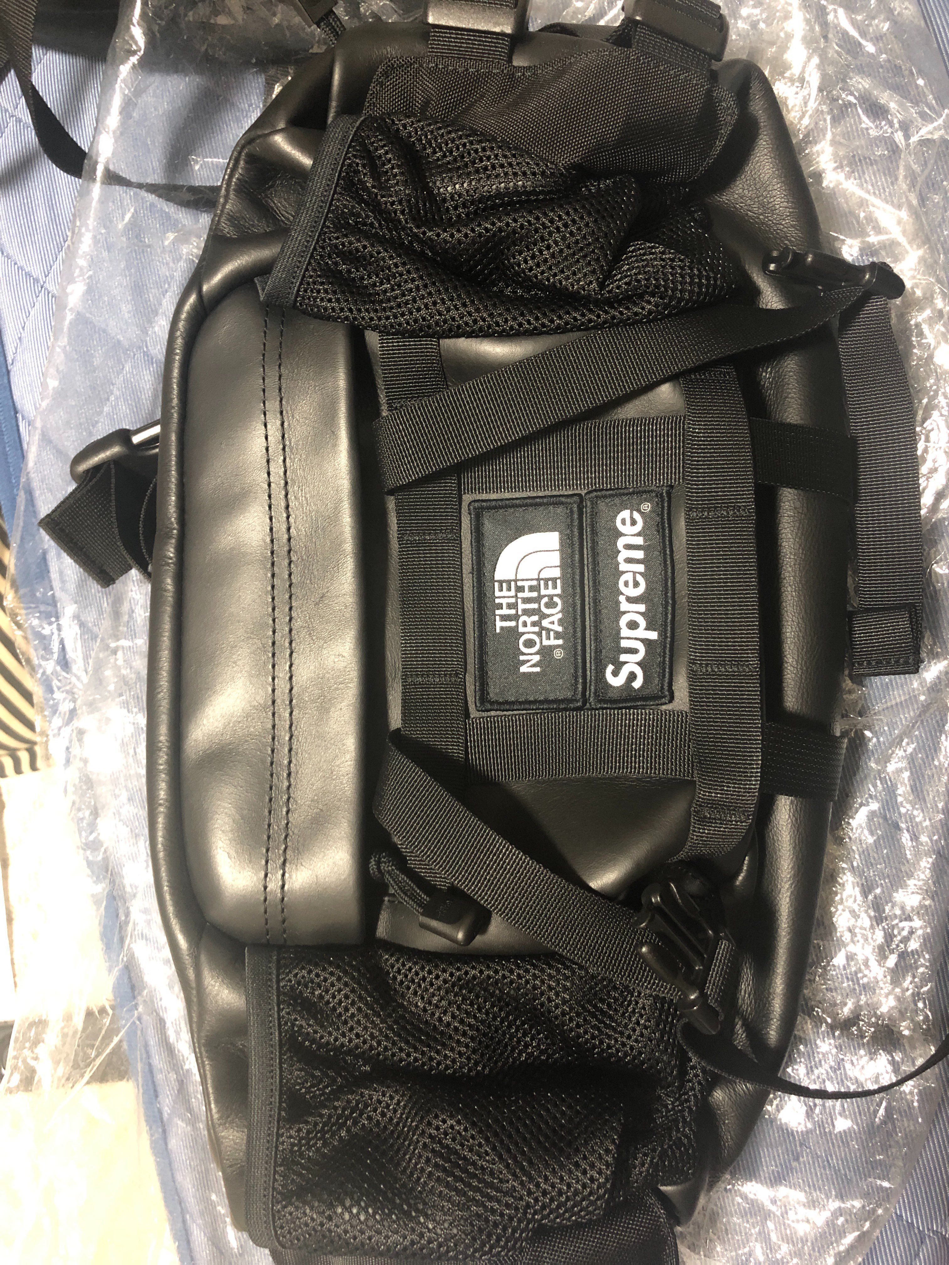 Supreme x The North Face Leather Mountain Waist Bag "Black"