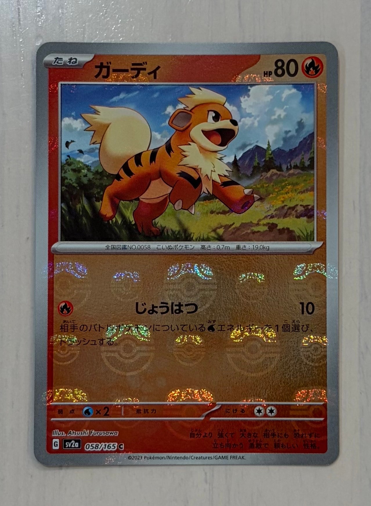 PSA10】ガーディ C: マスターボールミラー[SV2a 058/165](強化拡張
