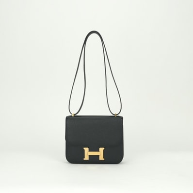 エルメス HERMES コンスタンス3 ミニ18 コンスタンス 3 ミニ 18 バッグ ショルダーバッグ エプソン ノワール Noir ブラック Black 黒 ゴールド金具 ヴォーエプソン