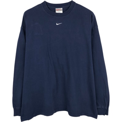 古着 90年代 ナイキ NIKE センターロゴ ロングTシャツ ロンT USA製 メンズXL相当 ヴィンテージ/eaa667953