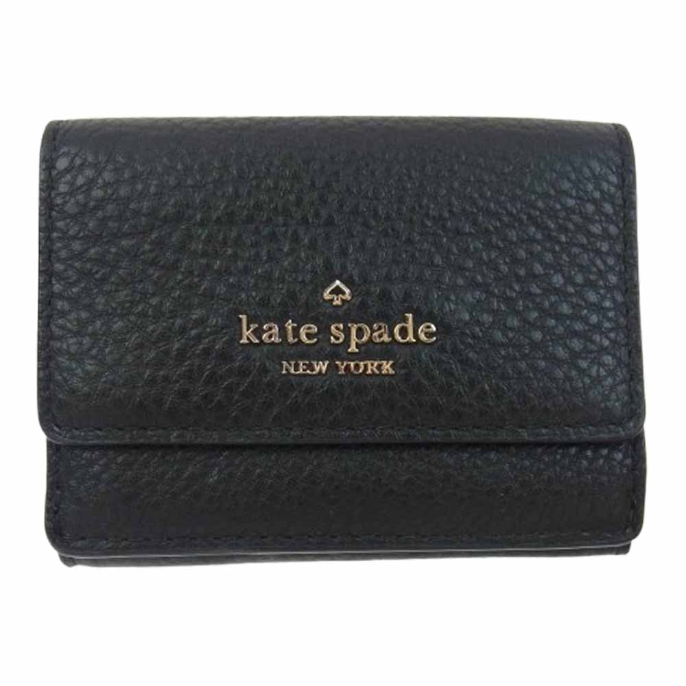 Kate Spade ケイトスペード 財布 3つ折り財布 ウォレット ブラック系【中古】