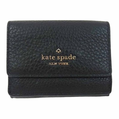Kate Spade ケイトスペード 財布 3つ折り財布 ウォレット ブラック系【中古】