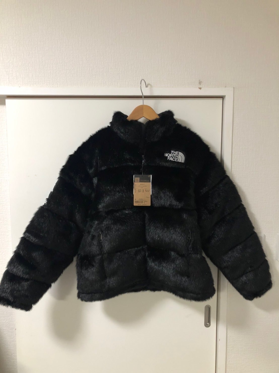 Supreme x The North Face Faux Fur Nuptse Jacket "Black"