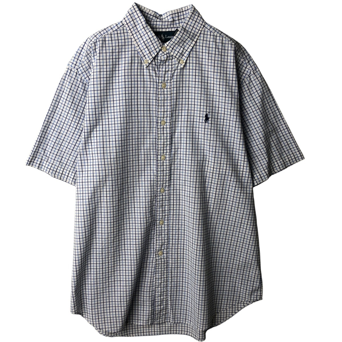 古着 ラルフローレン Ralph Lauren POLO RALPH LAUREN CLASSIC FIT ギンガムチェック 半袖 ボタンダウン チェックシャツ メンズL相当/eaa637735