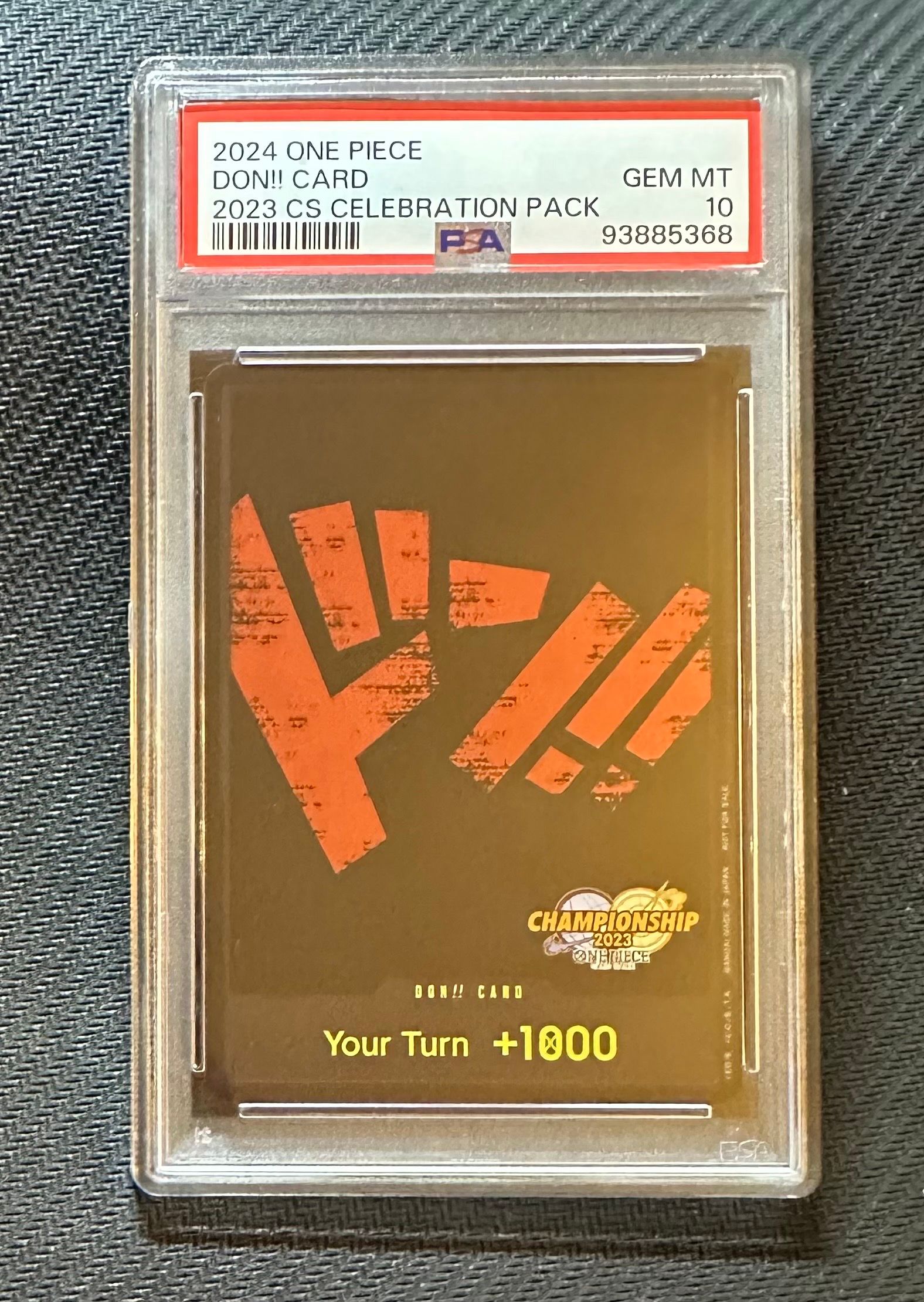 ✨チャンピオンシップ2023 ドンカードPSA10 CS2023 海外版 英語✨ PSA10】ドン!!カード [英語版] (ルフィ/CS2023) - magi通販