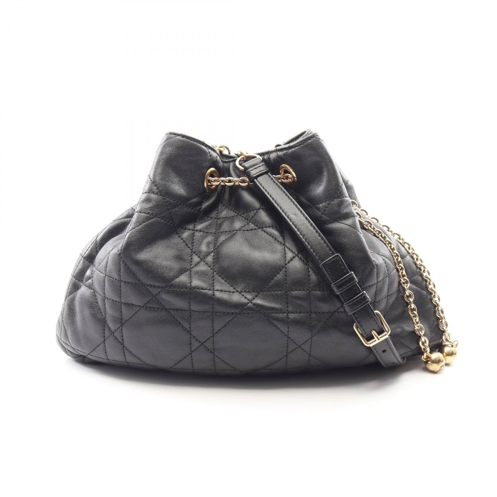 ディオール Dior Ammi アミ ショルダーバッグ バッグ レザー レディース ブラック系 【中古】
