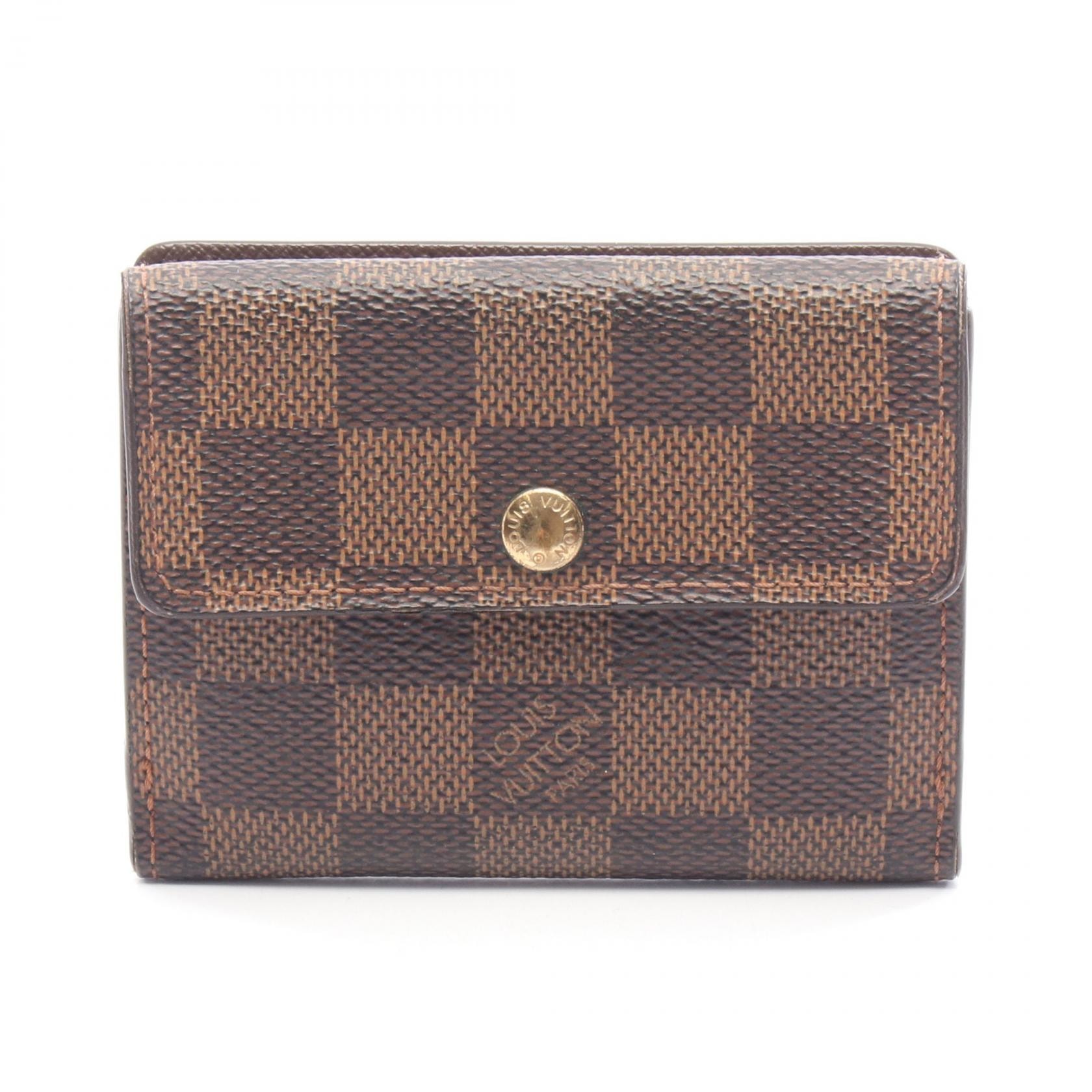 ルイ・ヴィトン LOUIS VUITTON ラドロー コインケース 財布 PVCコーティングキャンバス ダミエ エベヌ レディース ブラウン系 N62925 【中古】
