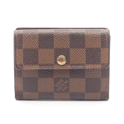 ルイ・ヴィトン LOUIS VUITTON ラドロー コインケース 財布 PVCコーティングキャンバス ダミエ エベヌ レディース ブラウン系 N62925 【中古】