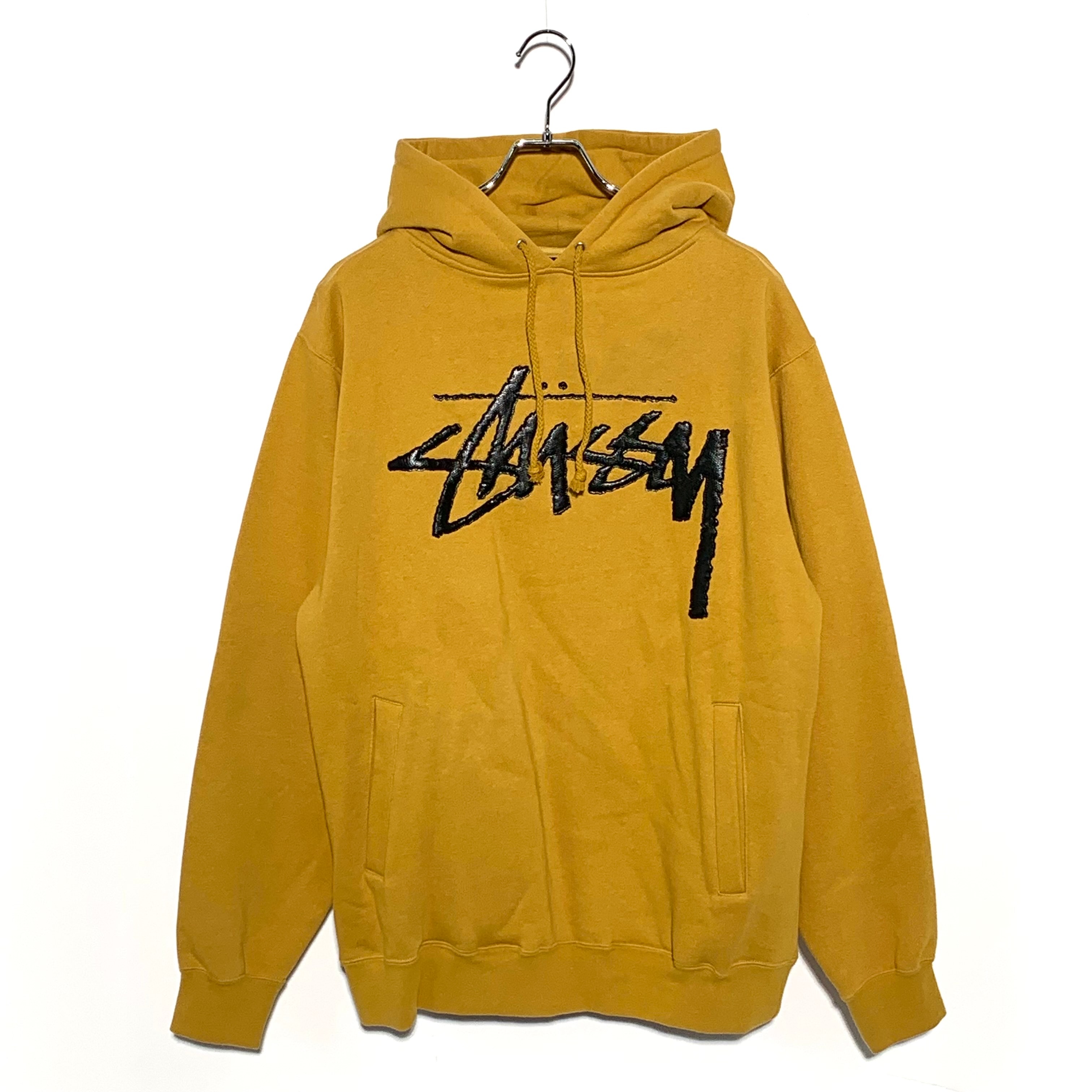 STUSSY BIG STOCK LOGO HOODIE yellow