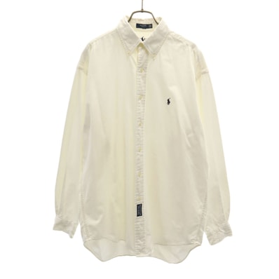 RALPH LAUREN ラルフローレン 長袖 ボタンダウンシャツ M ホワイト