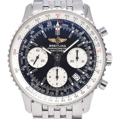 ブライトリング BREITLING A23322 ナビタイマー クロノグラフ ブラック 自動巻き メンズ 良品 腕時計 Q#149117