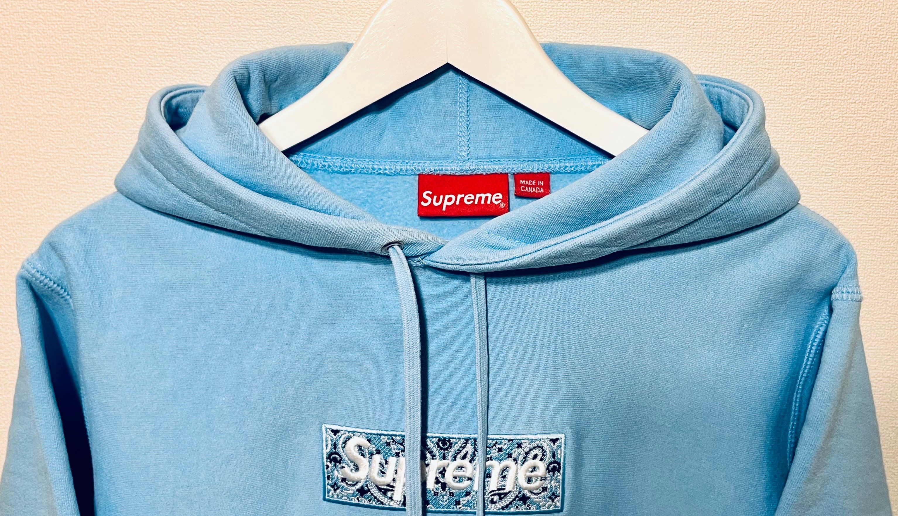 Supreme Bandana Box Logo Hooded Sweatshirt "Blue"