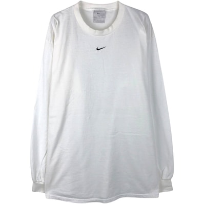 古着 ナイキ NIKE センターロゴ ロングTシャツ ロンT メンズL相当/eaa647417