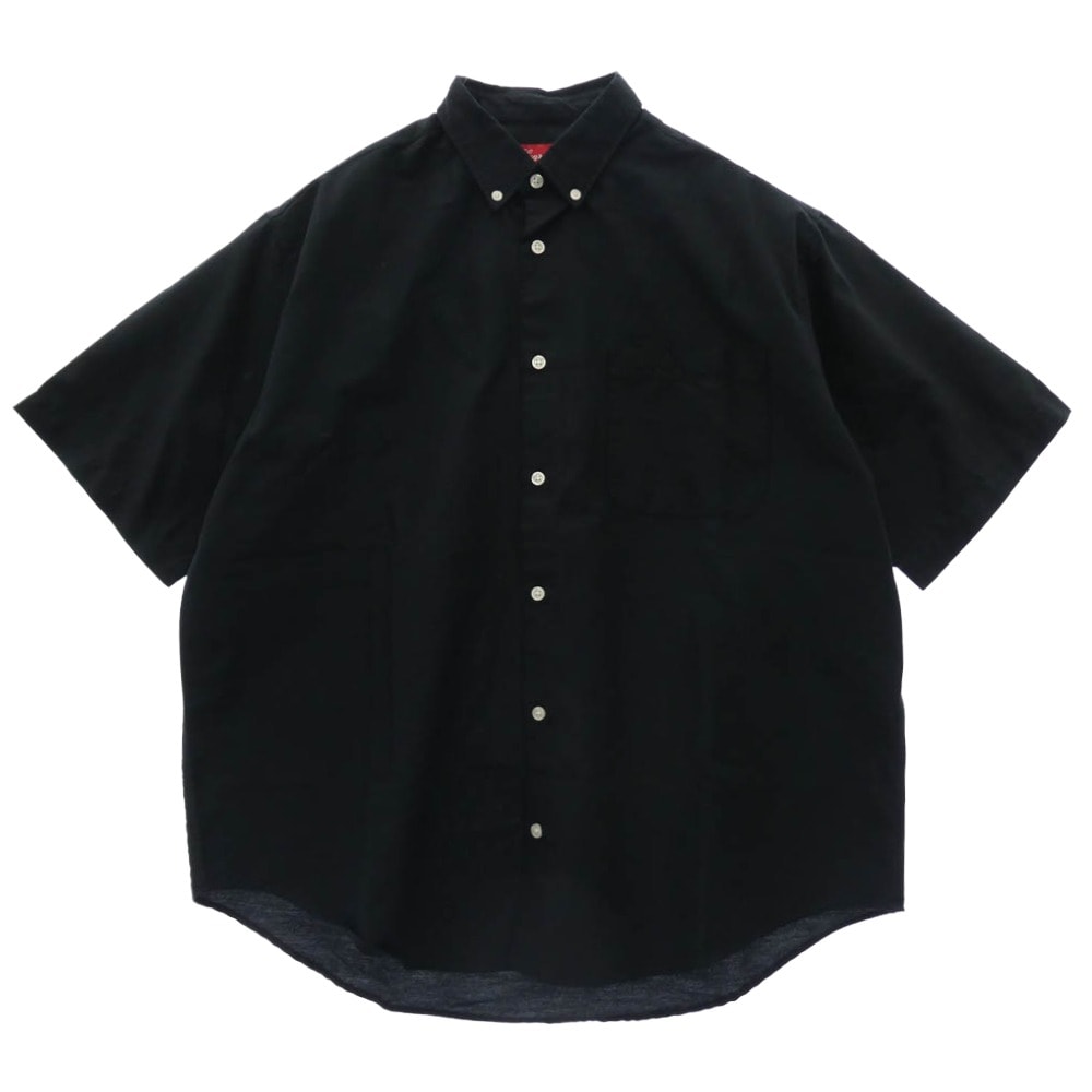 Supreme シュプリーム 半袖シャツ 23SS Loose Fit S/S Oxford Shirt ルーズフィット ショートスリーブ オックスフォード 半袖 シャツ ブラック系 M【美品】【中古】
