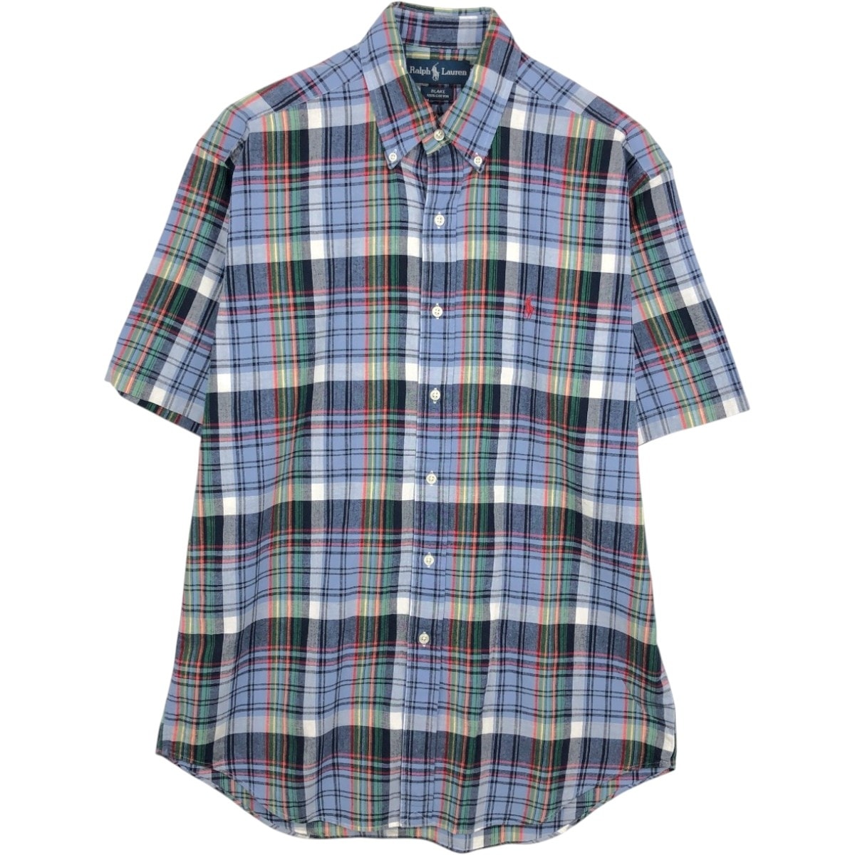 古着 ラルフローレン Ralph Lauren BLAKE 半袖 ボタンダウン チェックシャツ メンズM相当/eaa668608
