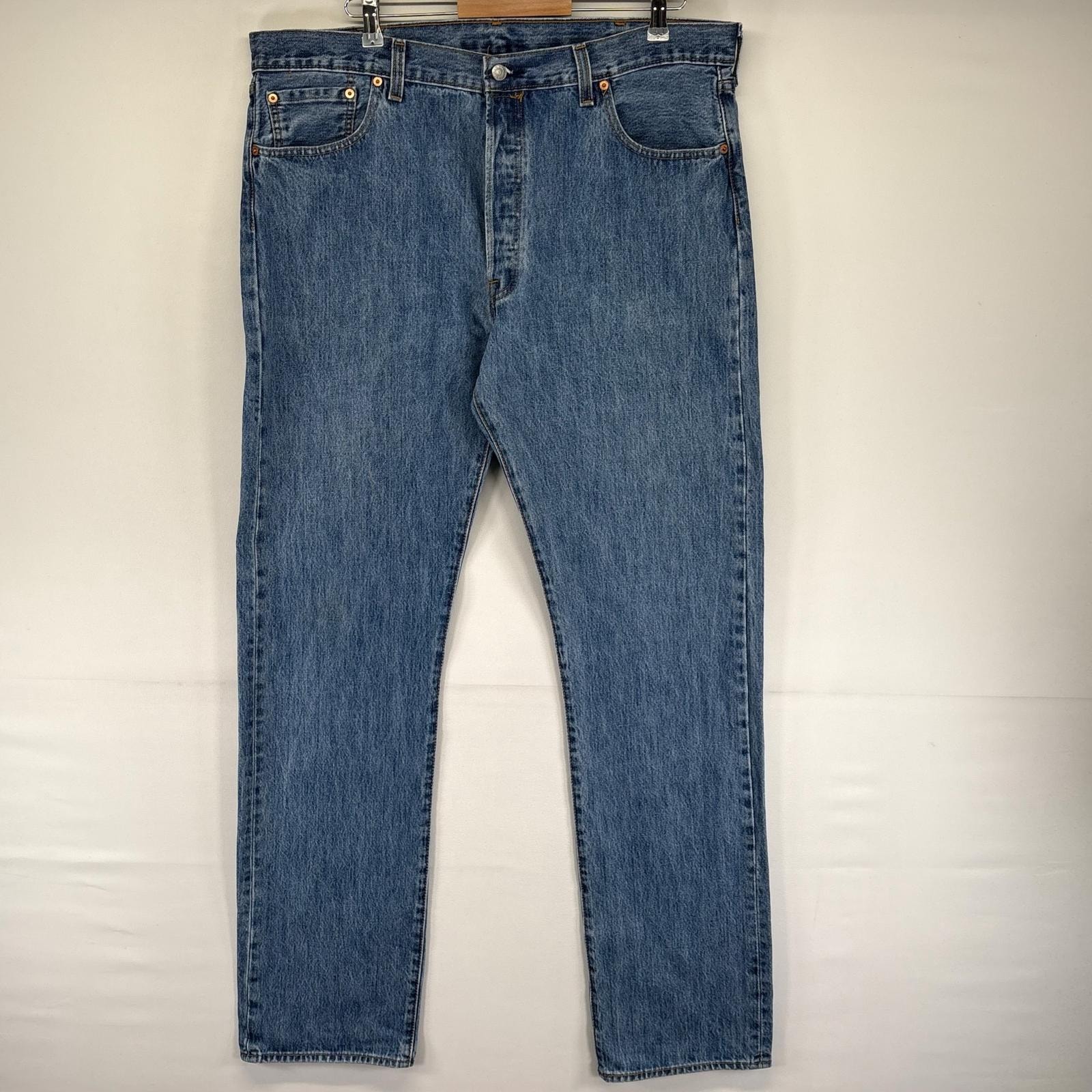 古着 リーバイス Levi's デニム パンツ 501 ボタンフライ 大きいサイズ ストレート 5ポケット ジーンズ W40 L38  ブルー系 メンズ