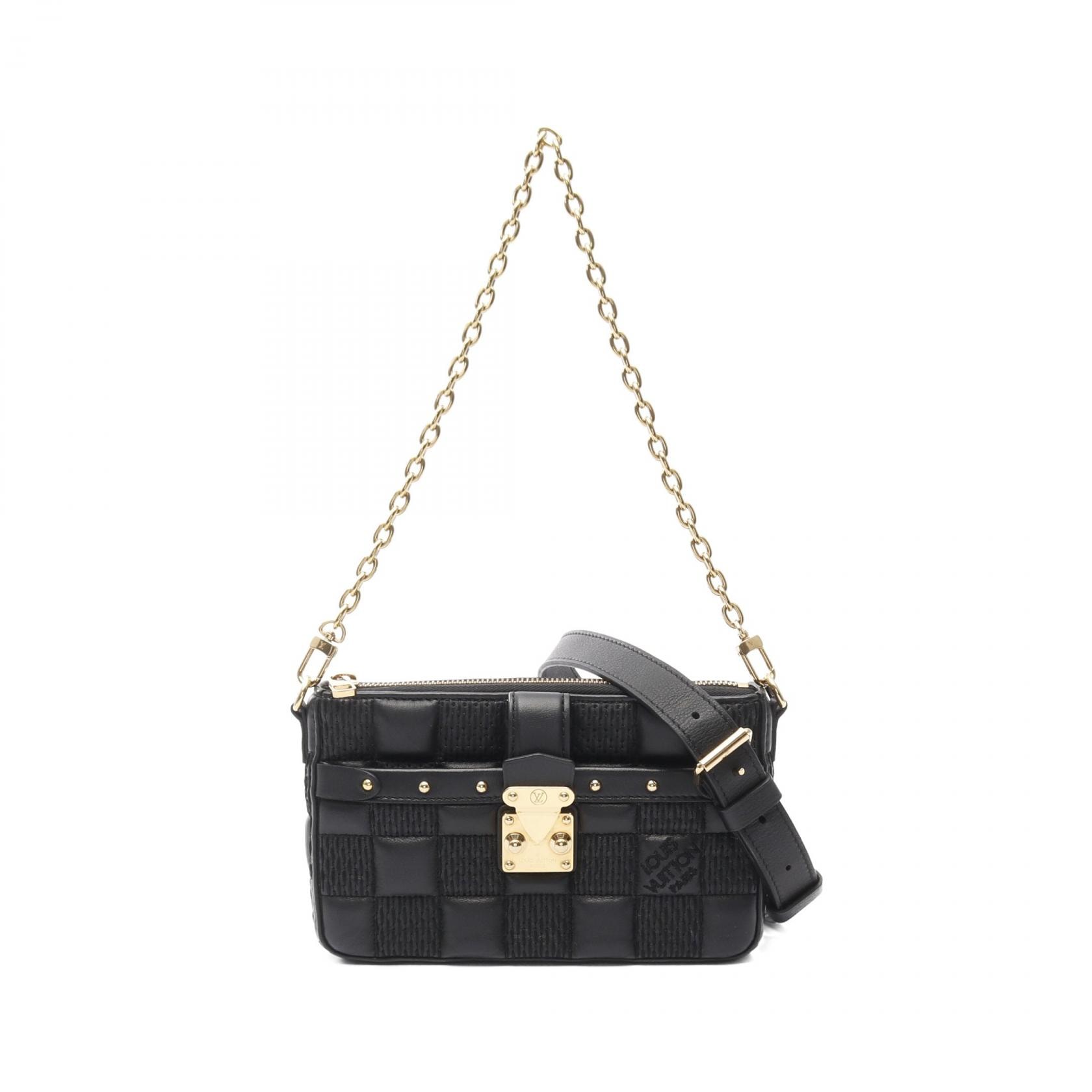 ルイ・ヴィトン LOUIS VUITTON トロカPM ハンドバッグ バッグ レザー ノワール レディース ブラック系 M59116 【中古】