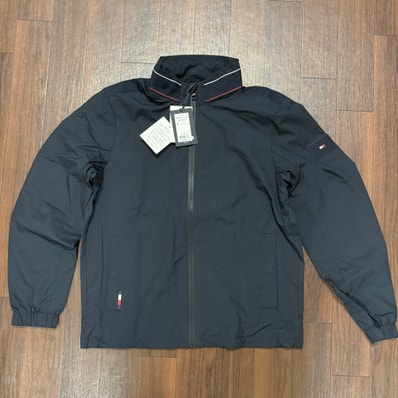 新品 TOMMY HILFIGER リップストップ スタンドカラージャケット ネイビー M MW25240 正規品 タグ付き
