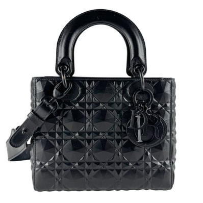 クリスチャンディオール Christian Dior ハンドバッグ ショルダーバッグ レディディオール レザー ブラック レディース【中古】 z9509
