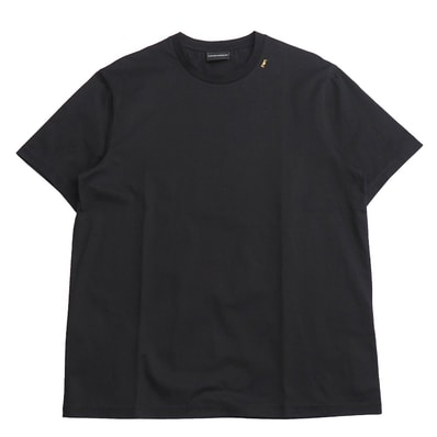 ■美品■Emporio Armani エンポリオ・アルマーニ 半袖Tシャツ サイズXXL EAロゴ刺繍 クルーネック ブラック ブランド古着【中古】20251219/RA6917