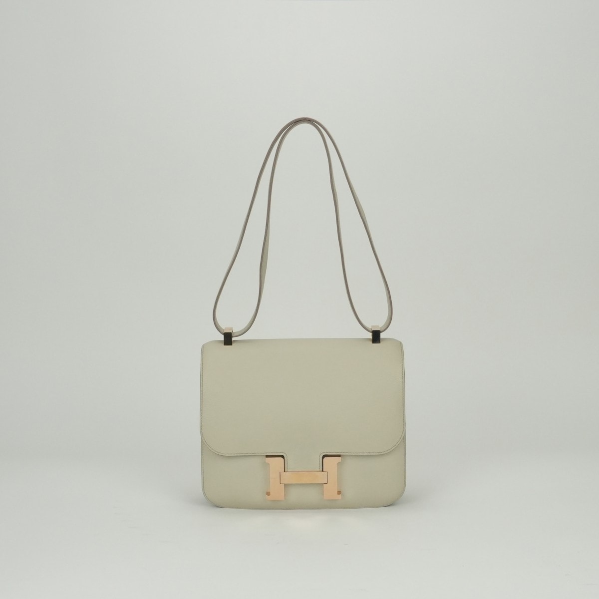 エルメス HERMES コンスタンス3 24 コンスタンス24 バッグ ショルダーバッグ エバーカラー クレ Craie ホワイト White 白 ピンクゴールド(ローズゴールド)金具 ヴォーエプソン