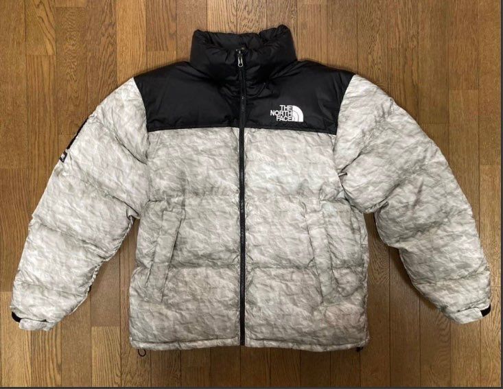 Supreme x The North Face Nuptse Jacket "White Paper Print"