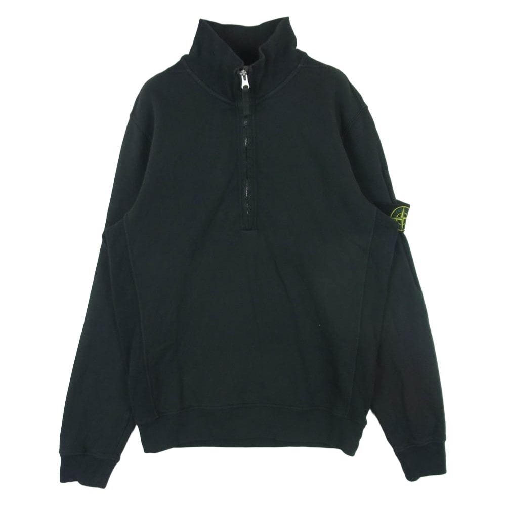 STONE ISLAND ストーンアイランド 24AW 811563420 Half Zip Sweatshirt ワッペンロゴ付き ハーフジップ スウェット チャコール系 S【中古】