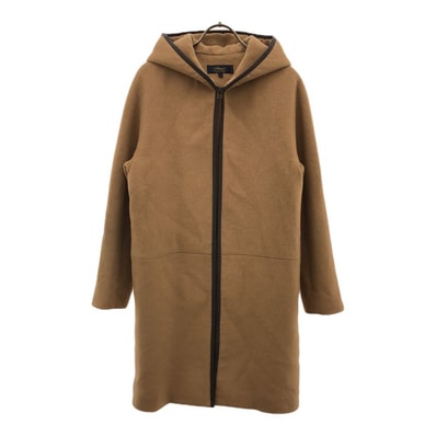 JOURNAL STANDARD relume ジャーナルスタンダードレリューム フード付 ウールブレンド コート S ベージュ系 ジップアップ