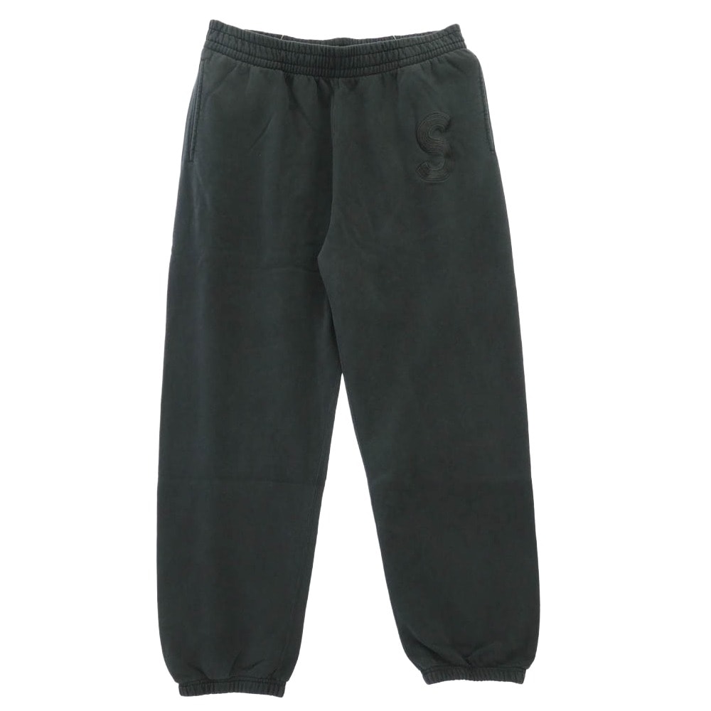 Supreme シュプリーム 23SS 23SS カナダ製 Overdyed S Logo Sweatpant オーバーダイド S ロゴ 刺繍ロゴ スウェット パンツ ブラック系 XL【新古品】【未使用】【中古】