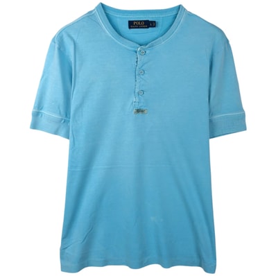 古着 ラルフローレン Ralph Lauren POLO RALPH LAUREN ヘンリーネック 半袖 ワンポイントロゴTシャツ メンズL相当/eaa656578