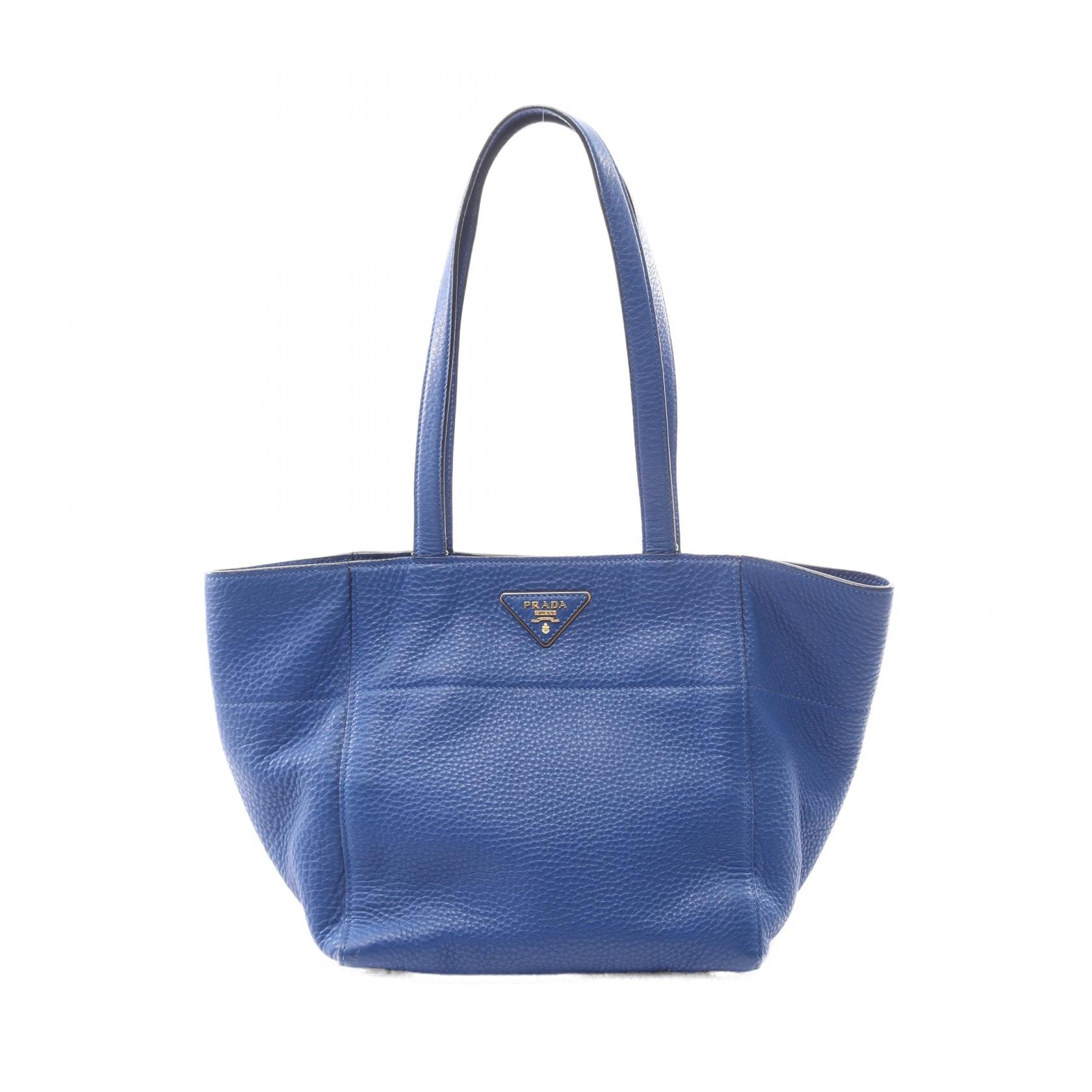 プラダ PRADA VIT.DAINO トートバッグ バッグ レザー レディース ブルー系 BR5092 【中古】