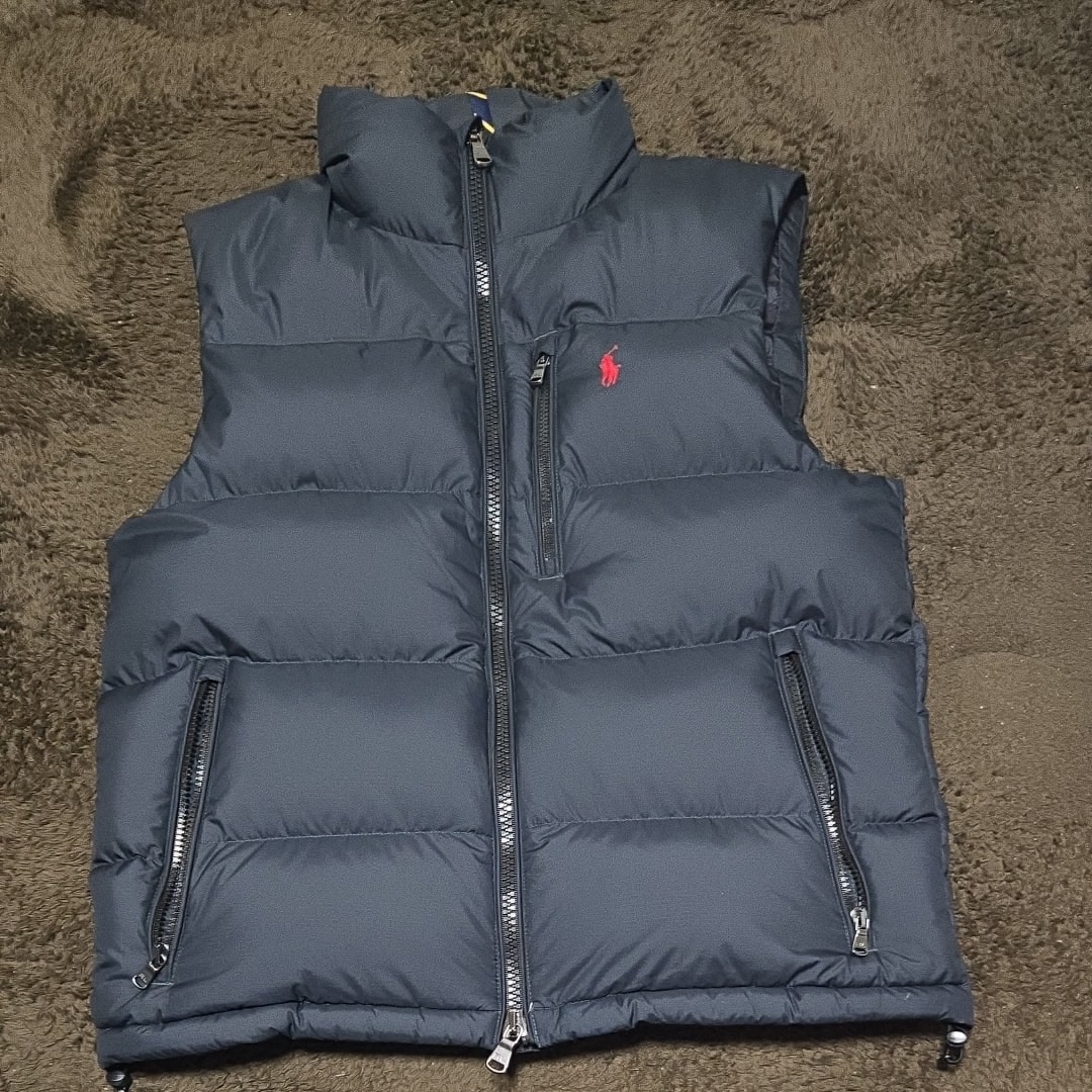 ポロラルフローレンダブルジップダウンベストブラック