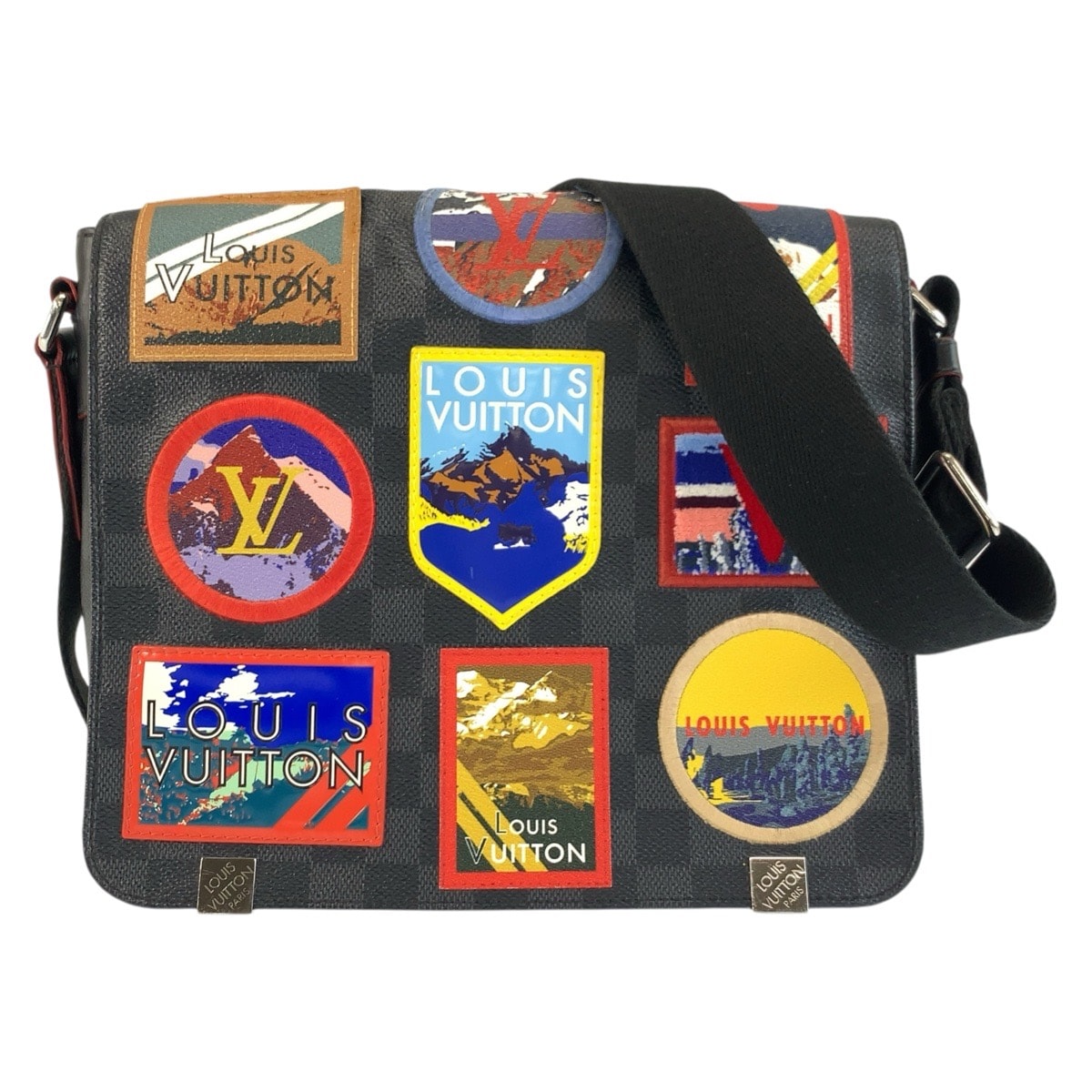 美品 LOUIS VUITTON ルイヴィトン ダミエ グラフィット ディストリクト PM NM ブラック マルチカラー PVC ショルダーバッグ メッセンジャーバッグ 603425 【中古】