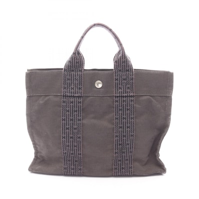 エルメス HERMES エールラインPM トートバッグ バッグ キャンバス レディース グレー系 【中古】