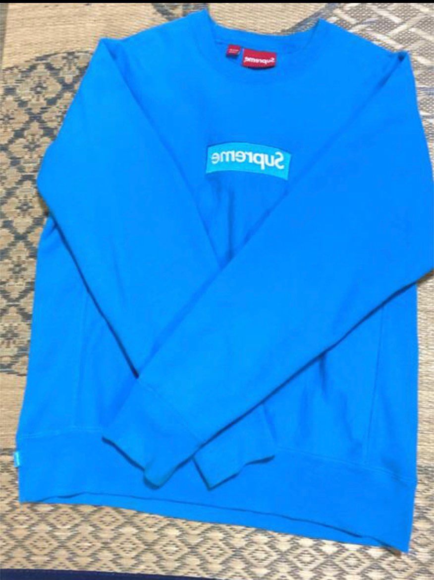 Supreme Box Logo Crewneck Sweatshirt "Blue" (18FW)