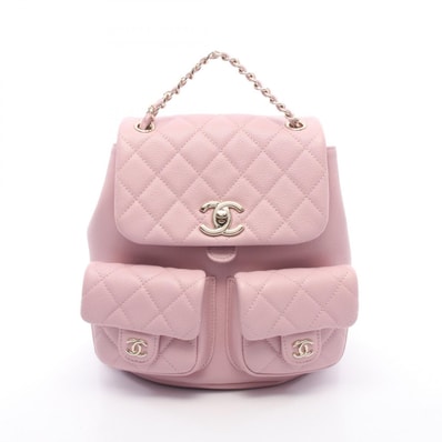 シャネル CHANEL スモール リュックサック バックパック バッグ キャビアスキン(グレインドカーフ) レディース ピンク系 AS3787 【中古】