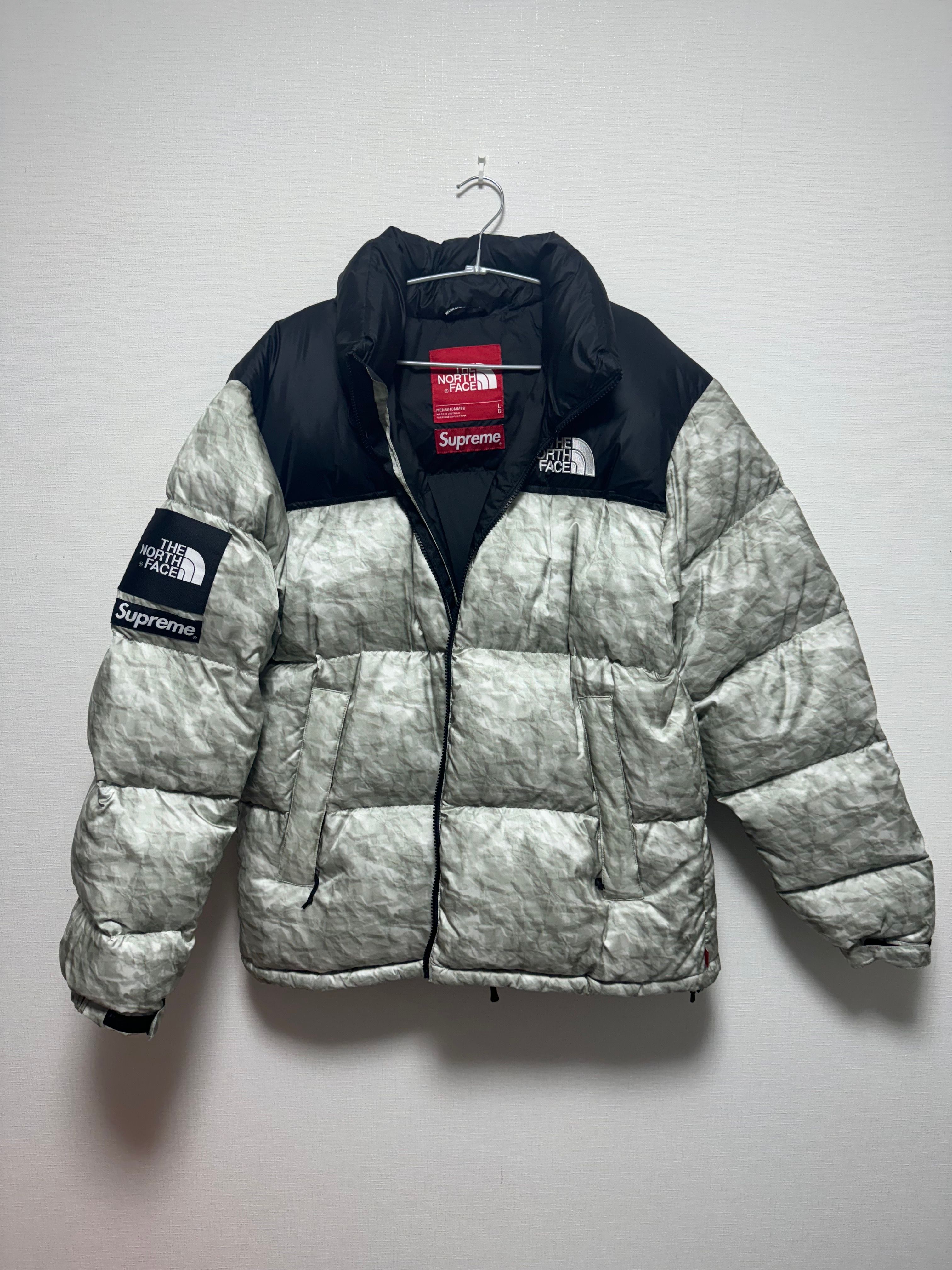 Supreme x The North Face Nuptse Jacket "White Paper Print"
