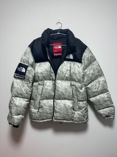 Supreme x The North Face Nuptse Jacket "White Paper Print"