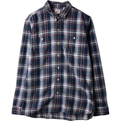 古着 リーバイス Levi's 長袖 ライトネルチェックシャツ メンズL相当/eaa613244