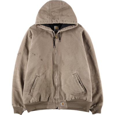 古着 カーハート Carhartt 中綿入り ダックフルジップパーカー メンズXL相当/eaa585897