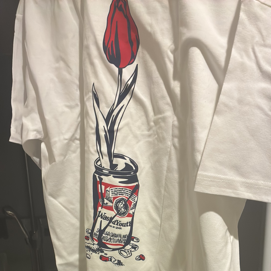 Wasted Youth FLOWER CAN TEE "White" / VERDY