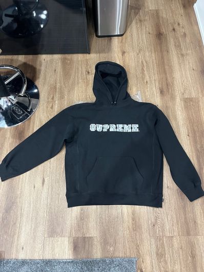 Supreme Lace Hooded Sweatshirt "Black"