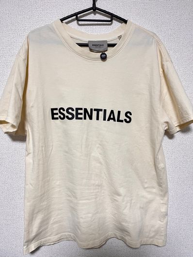 FEAR OF GOD ESSENTIALS 3D Silicon Applique Boxy T-Shirt "Buttercream"
