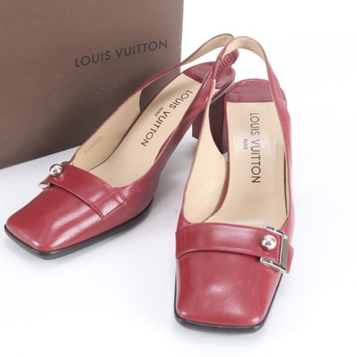 ■美品 ルイヴィトン 37 1//2 24cm 相当パンプス レザー