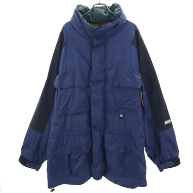 NAUTICA COMPETITION ノーティカ コンペティション 90s オールド ナイロンジャケット XL ブルー フード付き アウトドア