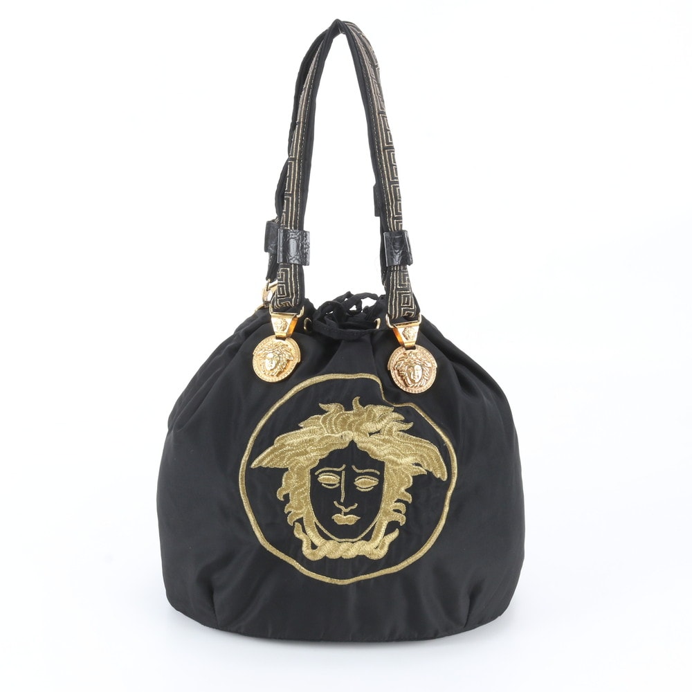 ジャンニ・ヴェルサーチ メデューサ 刺繍トート バッグ