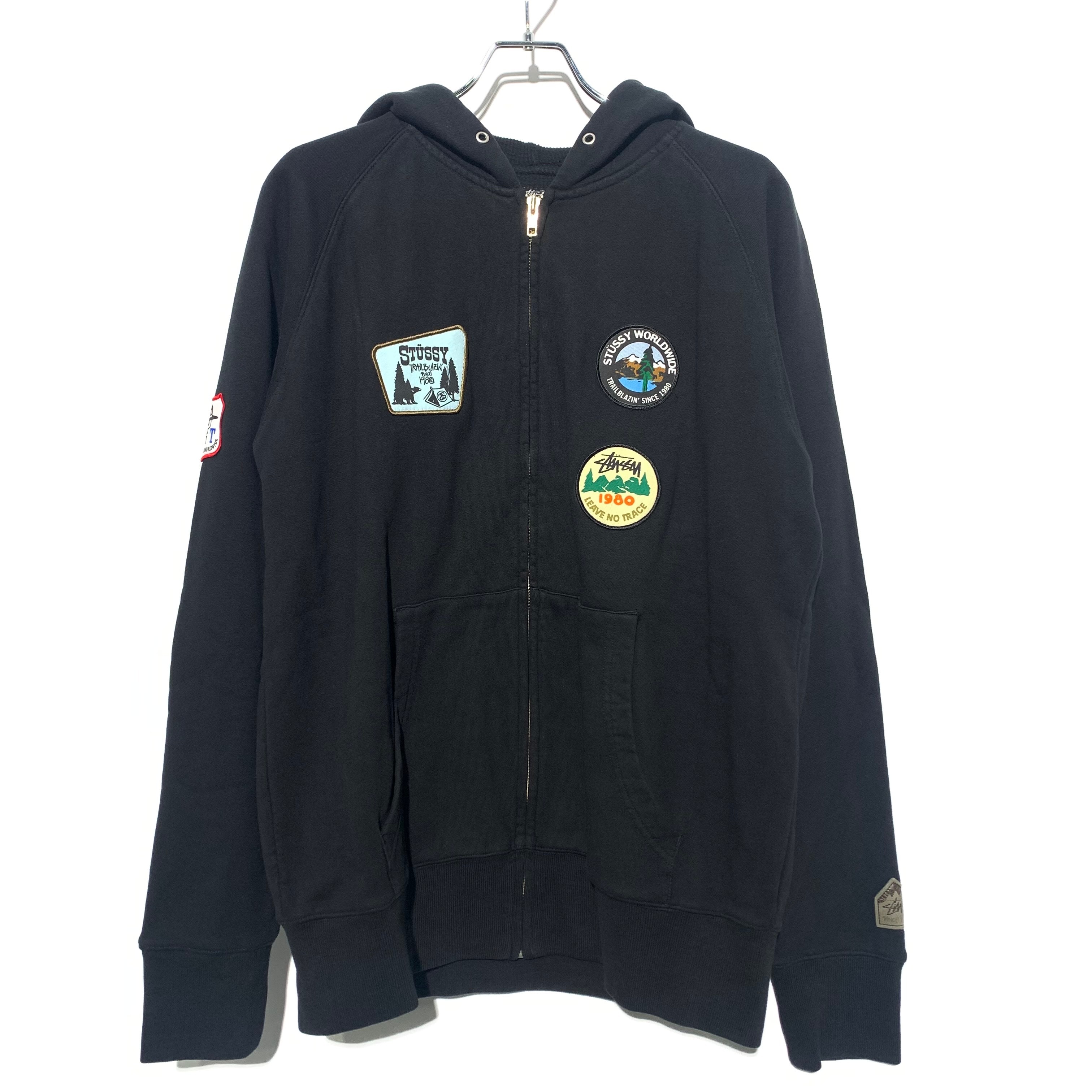 STUSST Wappen Jip Up Hoodie BLACK